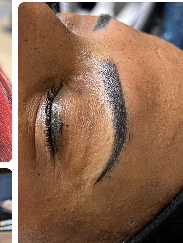 Brow shaping result
