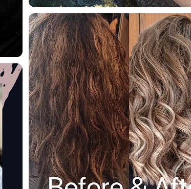 Wavy hair before and after
